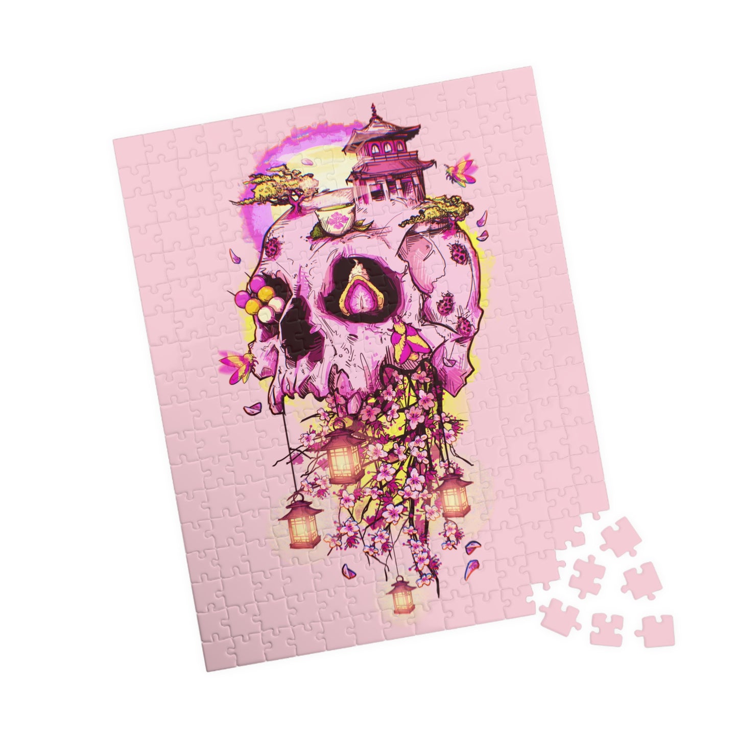 Elemental Skull Cherry Blossom Puzzle (110, 252, 500, 1014-piece)