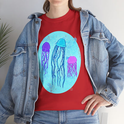 Jellyfish Varieties Unisex Heavy Cotton Tee