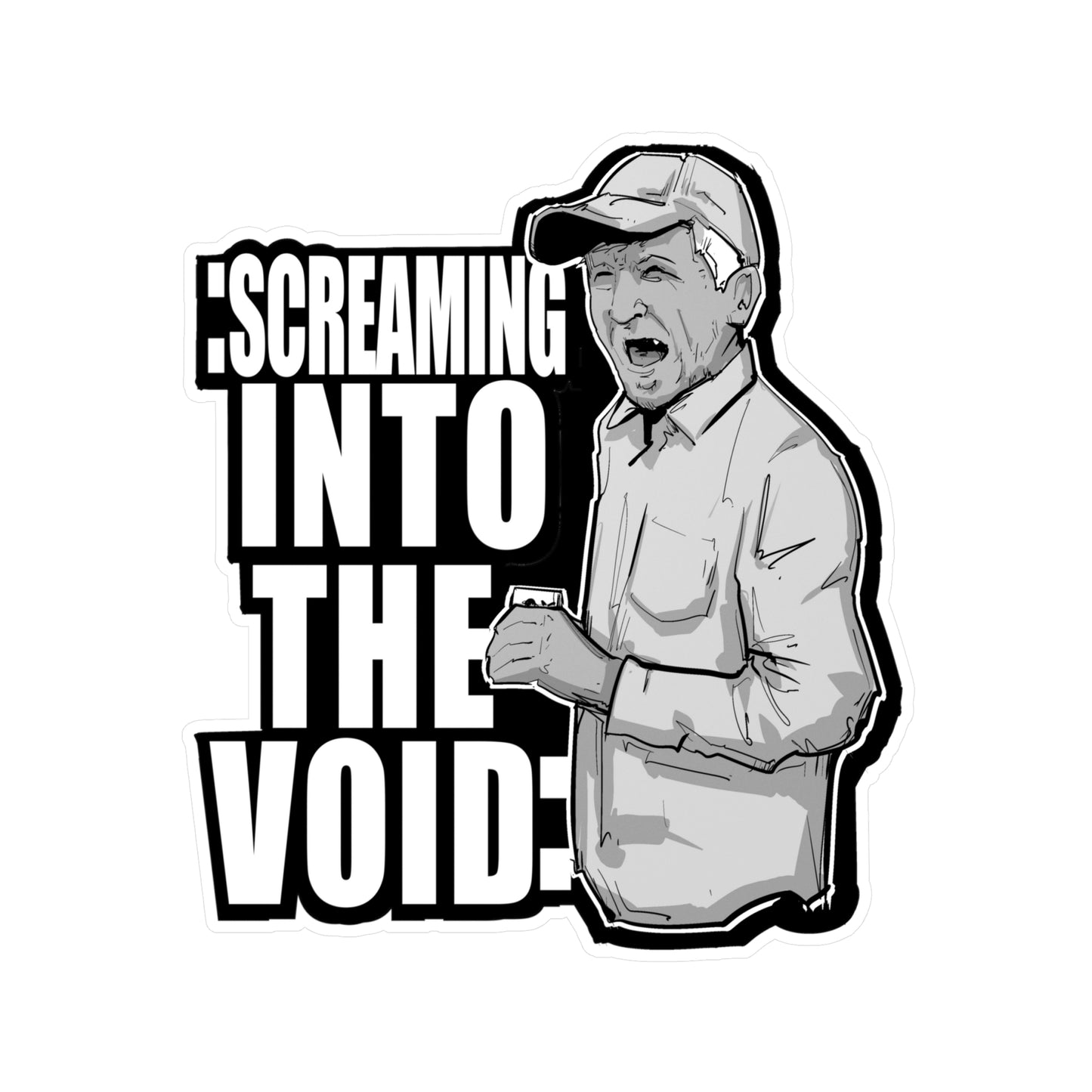 Screaming Into The Void Kiss-Cut Vinyl Decal