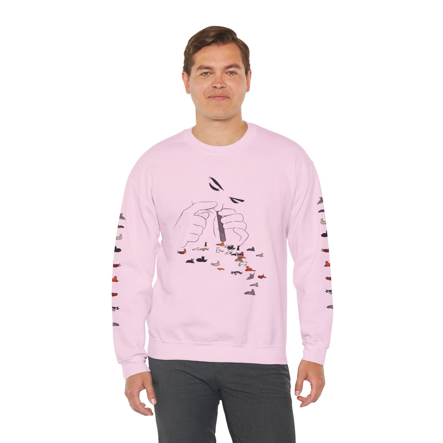 Serotonin Front + Back +Sleeve Print Unisex Heavy Blend Crewneck Sweatshirt