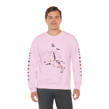 Serotonin Front + Back +Sleeve Print Unisex Heavy Blend Crewneck Sweatshirt