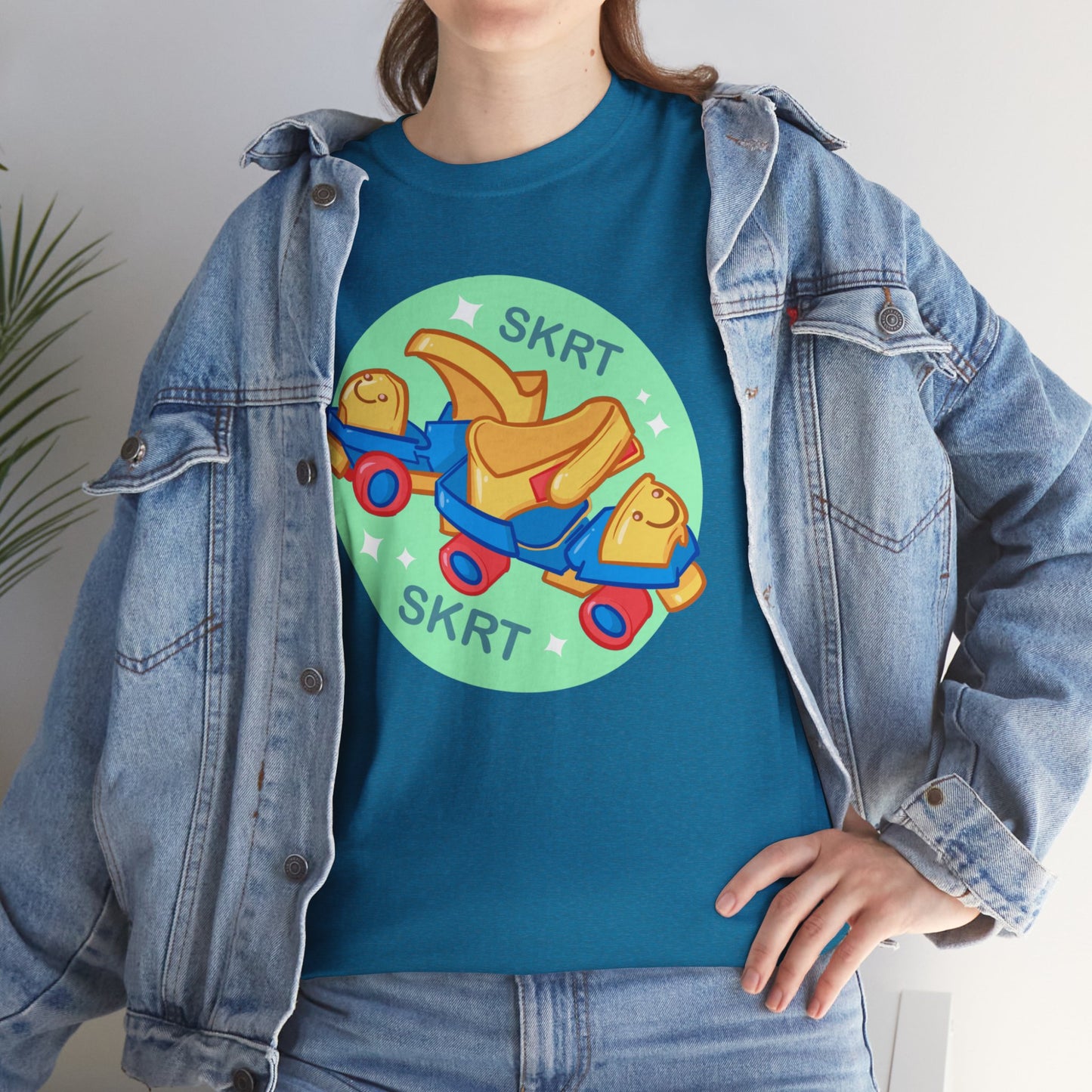 Roller Skates Unisex Heavy Cotton Tee