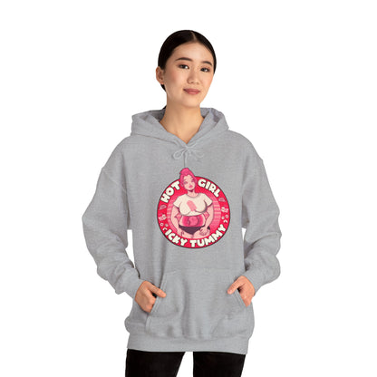 Hot Girl Icky Tummy Unisex Heavy Blend Hooded Sweatshirt
