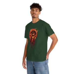 Elemental Skull Fire Unisex Heavy Cotton Tee