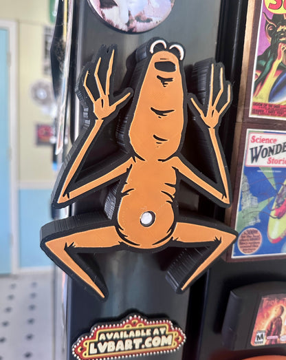 Marcus Worm Talking 3D Print Fridge Magnet