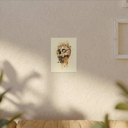 Elemental Skull Honeycore Matte Canvas Stretched