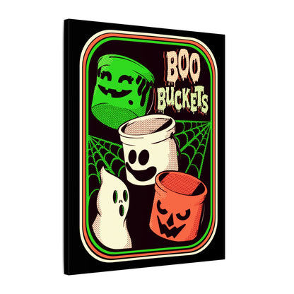 Retro Boo Buckets Matte Canvas Stretched