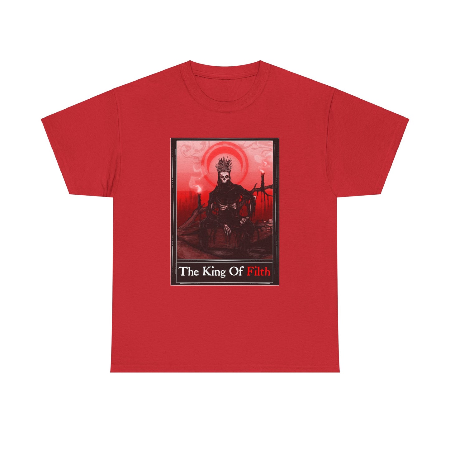 King Of Filth Tarot (Front & Back Print) Unisex Heavy Cotton Tee