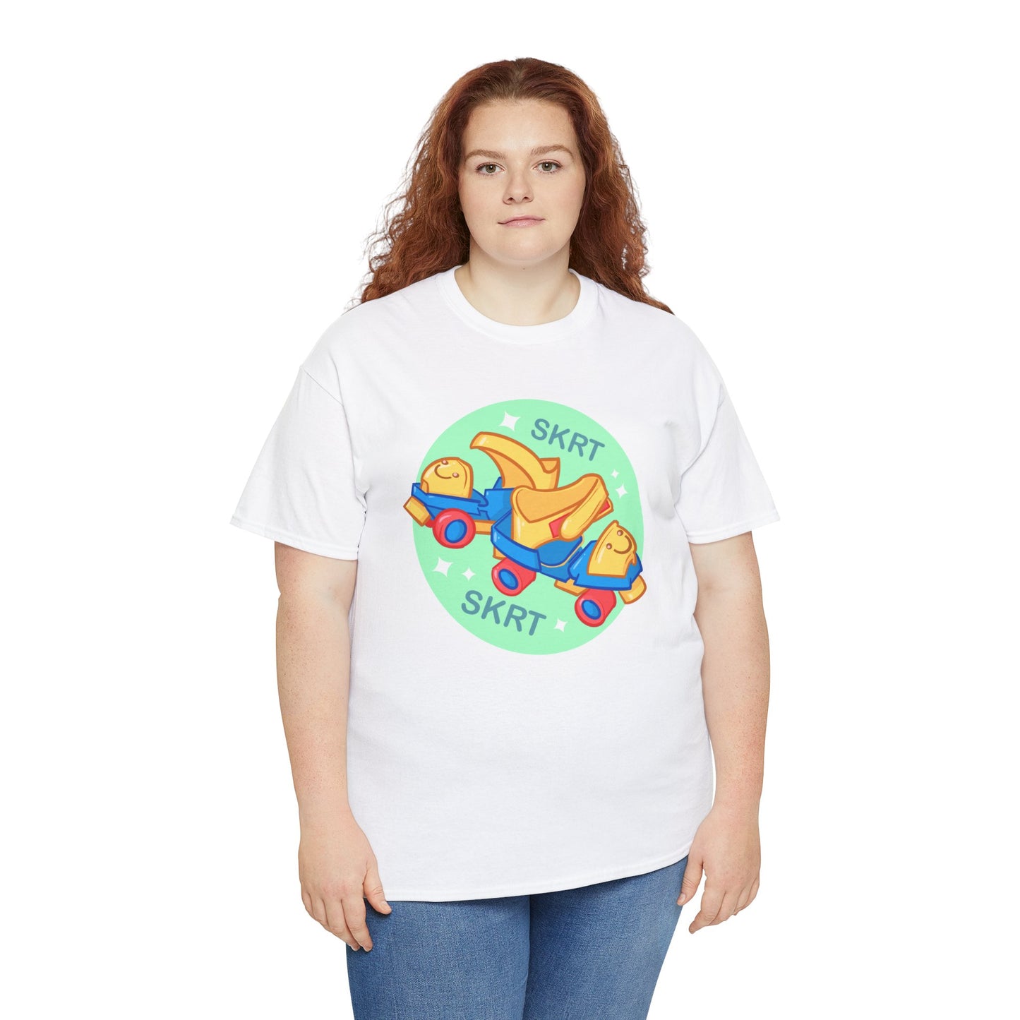 Roller Skates Unisex Heavy Cotton Tee
