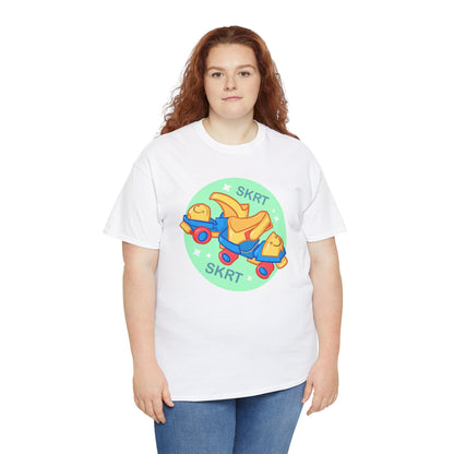 Roller Skates Unisex Heavy Cotton Tee