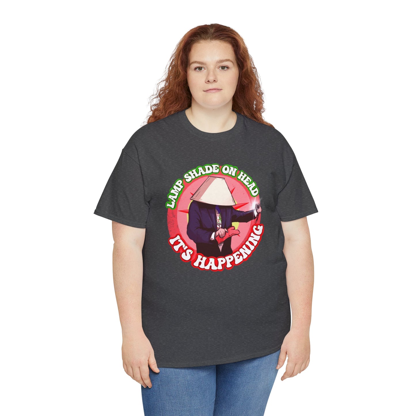 Lampshade On Head Unisex Heavy Cotton Tee