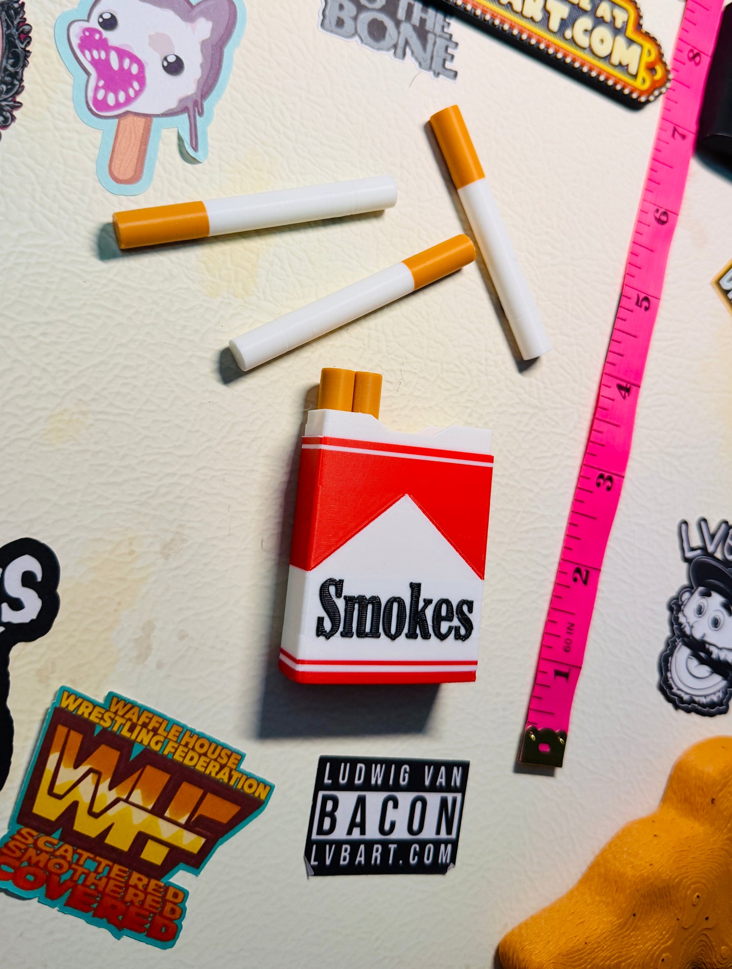 Smokes Cigarette Fridge Magnet 3D Print