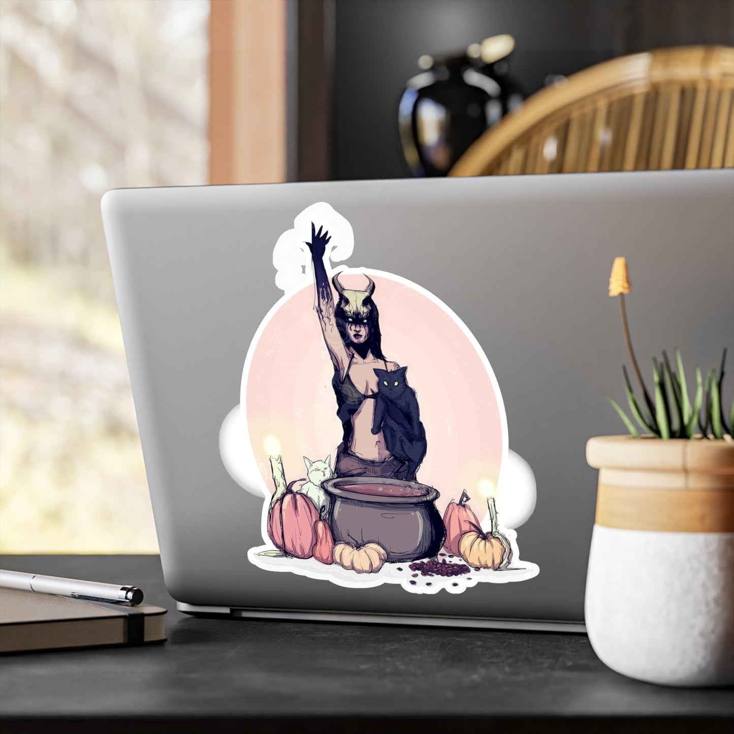 Coffee Witch Kiss-Cut Vinyl Decal