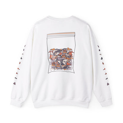 Serotonin Front + Back +Sleeve Print Unisex Heavy Blend Crewneck Sweatshirt