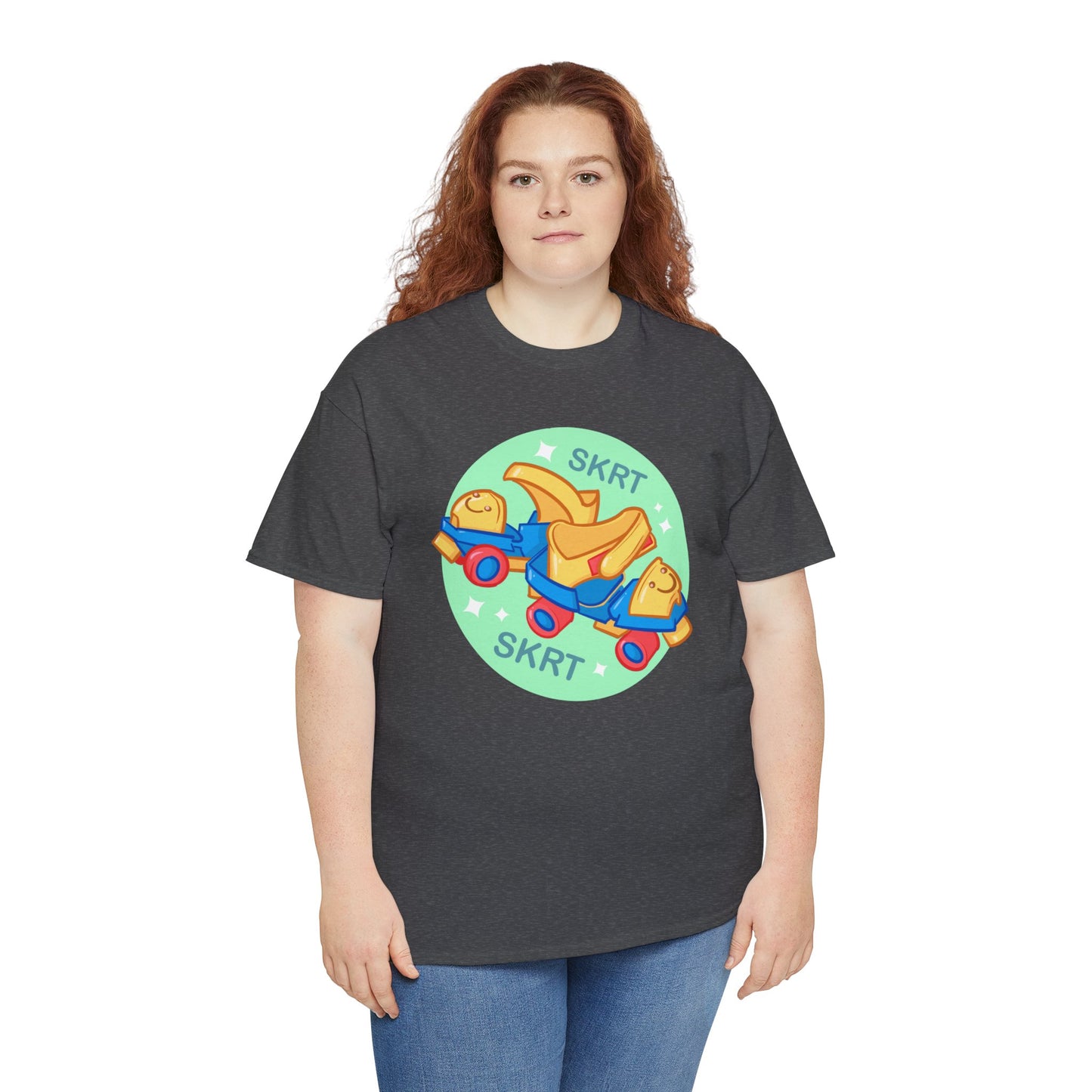 Roller Skates Unisex Heavy Cotton Tee