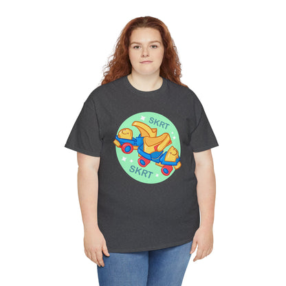 Roller Skates Unisex Heavy Cotton Tee