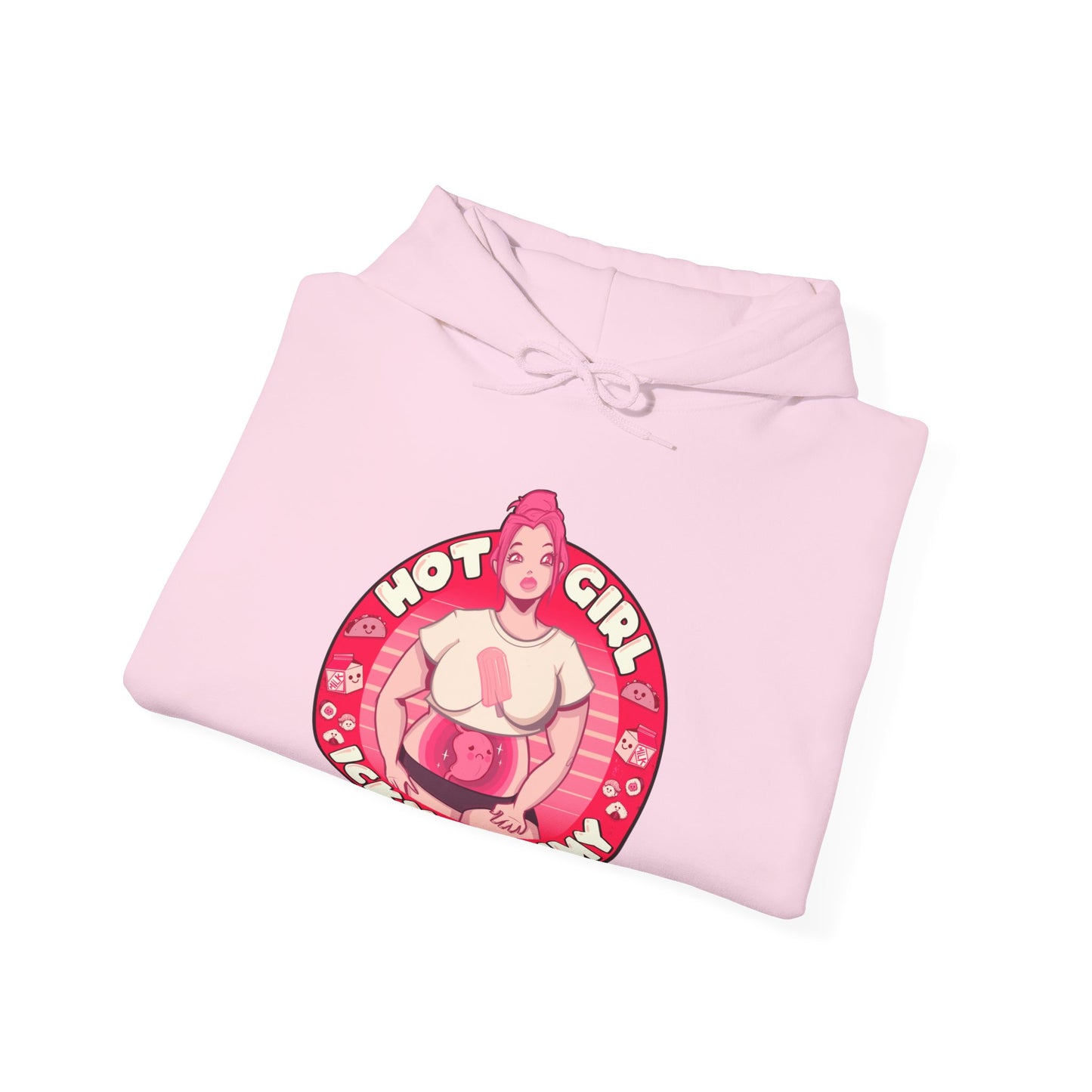 Hot Girl Icky Tummy Unisex Heavy Blend Hooded Sweatshirt