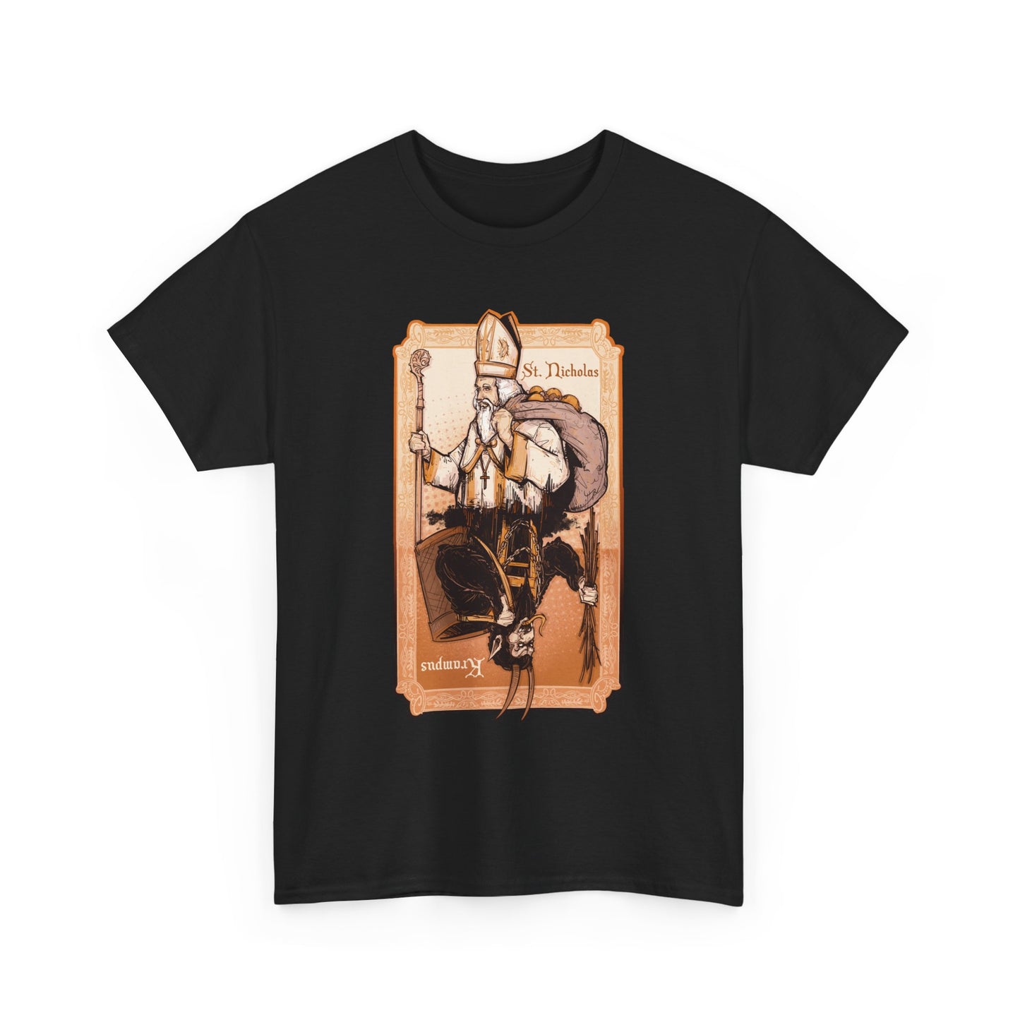 As Above So Below St Nick x Krampus Unisex Heavy Cotton Tee