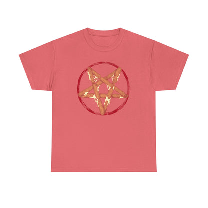 Mozzarella Stick Pentagram Unisex Heavy Cotton Tee