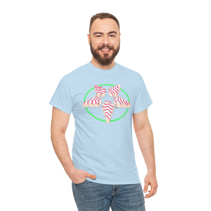 Christmas Tree Pentagram Cake Unisex Heavy Cotton Tee