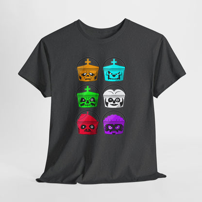 Evil Pope Halloween Pails Unisex Heavy Cotton Tee