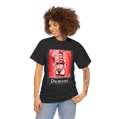 Demoni Tarot (Front & Back Print) Unisex Heavy Cotton Tee