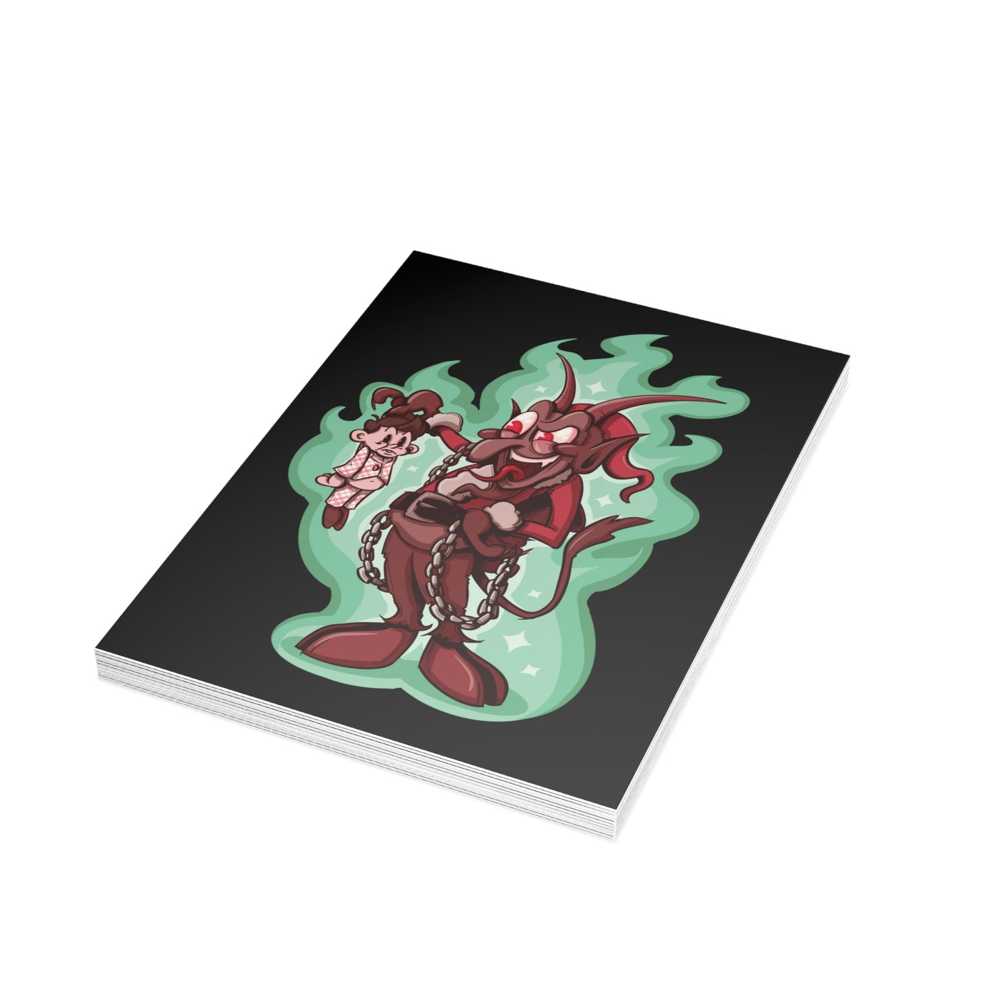 Rubber Hose Krampus Greeting Card Bundles (10, 30, 50 pcs)