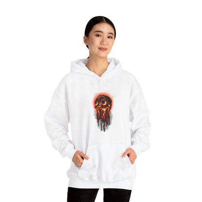 Elemental Skull Fire Unisex Heavy Blend Hooded Sweatshirt
