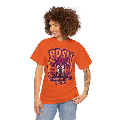 Bats Demons Skeletons Monsters Unisex Heavy Cotton Tee