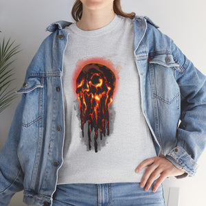 Elemental Skull Fire Unisex Heavy Cotton Tee