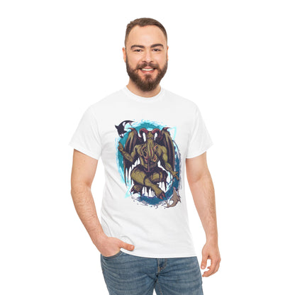 Baphomet Cthulhu Unisex Heavy Cotton Tee