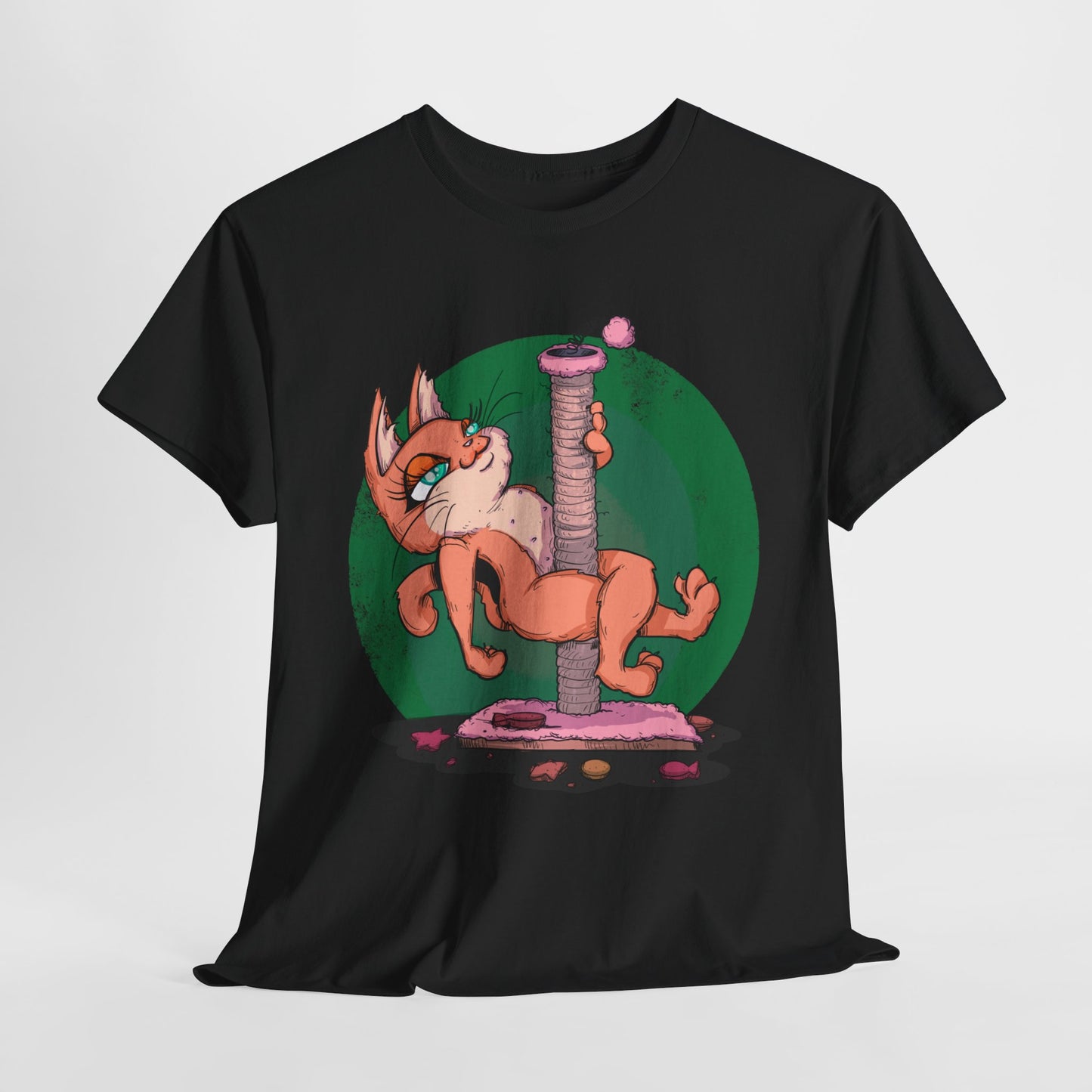 Scratching Pole Unisex Heavy Cotton Tee
