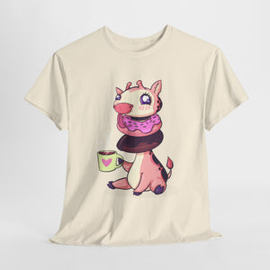 Giraffe Donuts Unisex Heavy Cotton Tee