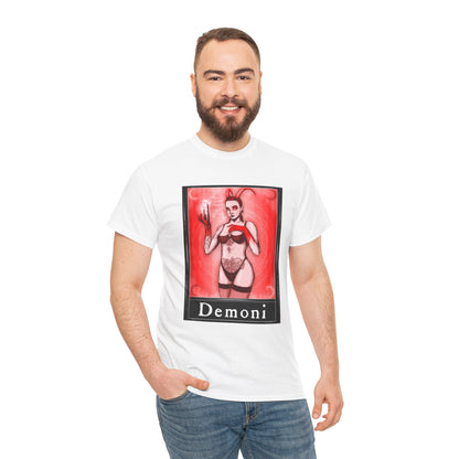 Demoni Tarot (Front & Back Print) Unisex Heavy Cotton Tee