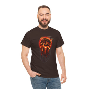 Elemental Skull Fire Unisex Heavy Cotton Tee