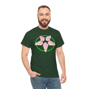 Christmas Tree Pentagram Cake Unisex Heavy Cotton Tee