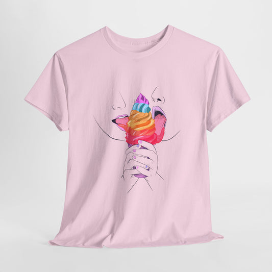 Lesbian Ice Cream Unisex Heavy Cotton Tee