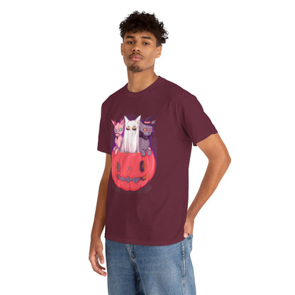 Meow-lloween Unisex Heavy Cotton Tee