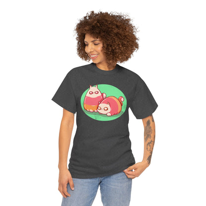 Candy Corn Cats Unisex Heavy Cotton Tee
