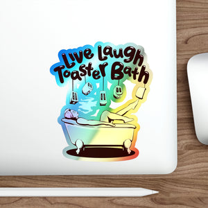 Toaster Bath Holographic Die-cut Stickers