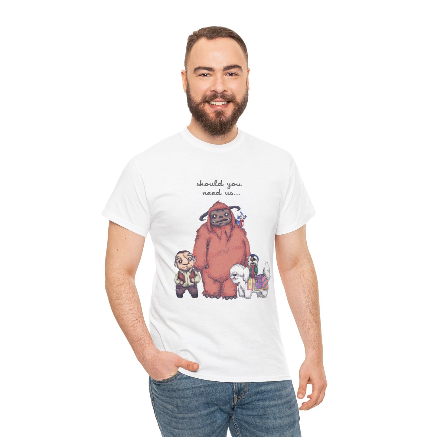Should You Need Us Unisex Heavy Cotton Tee