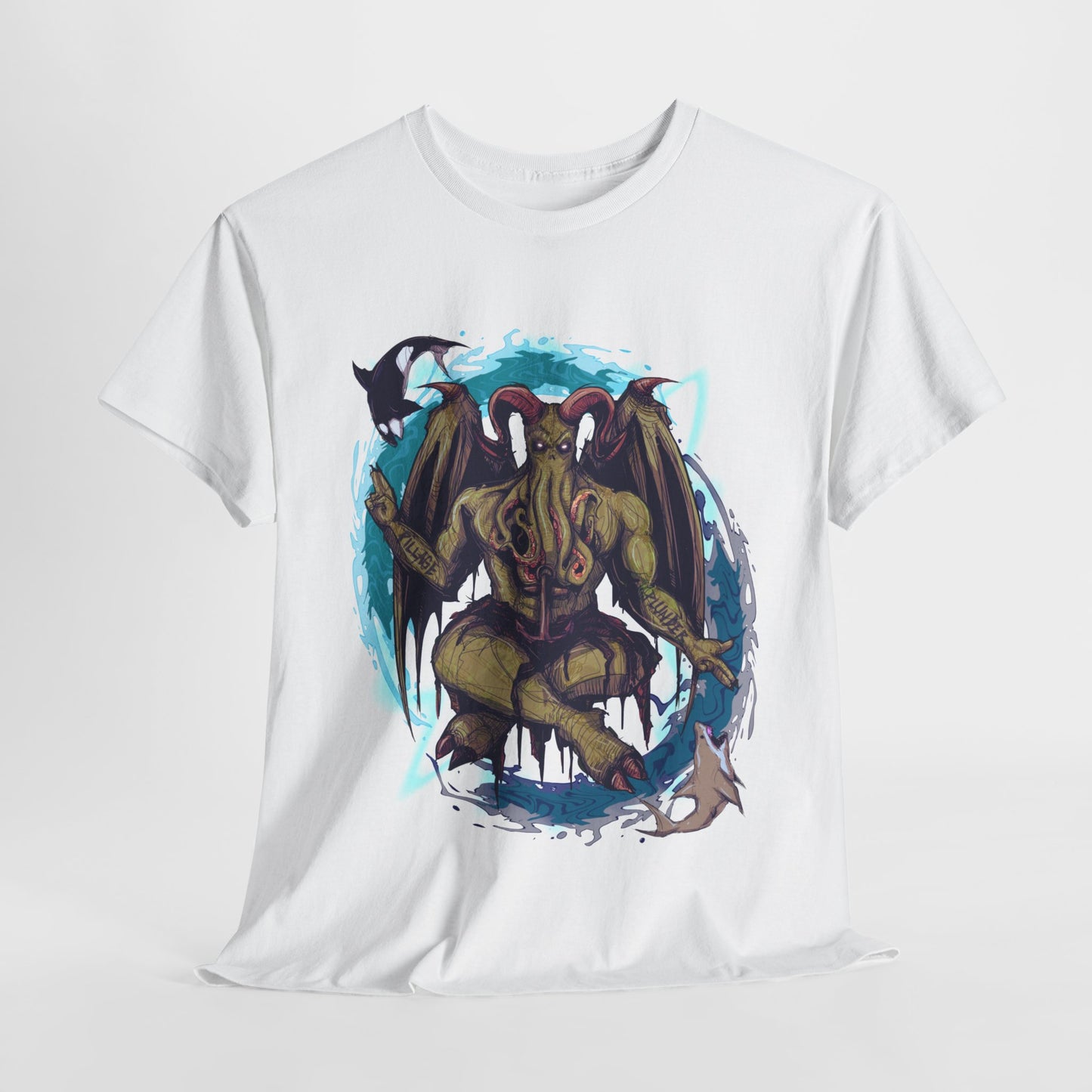 Baphomet Cthulhu Unisex Heavy Cotton Tee