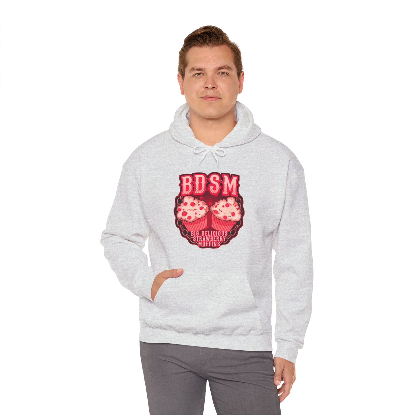 Big Delicious Strawberry Muffins Unisex Heavy Blend Hooded Sweatshirt
