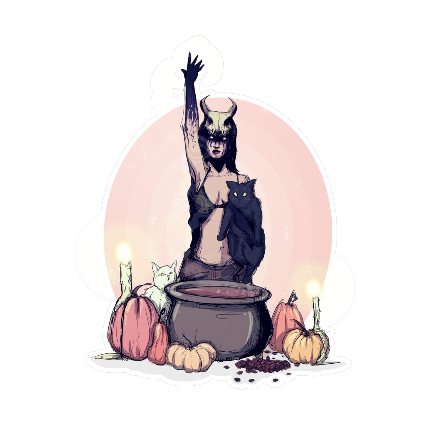 Coffee Witch Kiss-Cut Vinyl Decal
