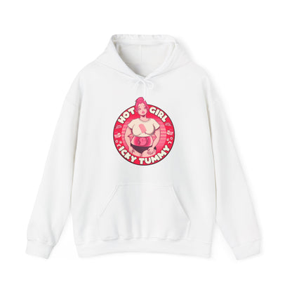 Hot Girl Icky Tummy Unisex Heavy Blend Hooded Sweatshirt