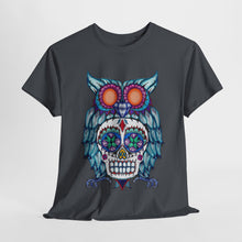 Sugar Skull Owl Unisex Heavy Cotton Tee