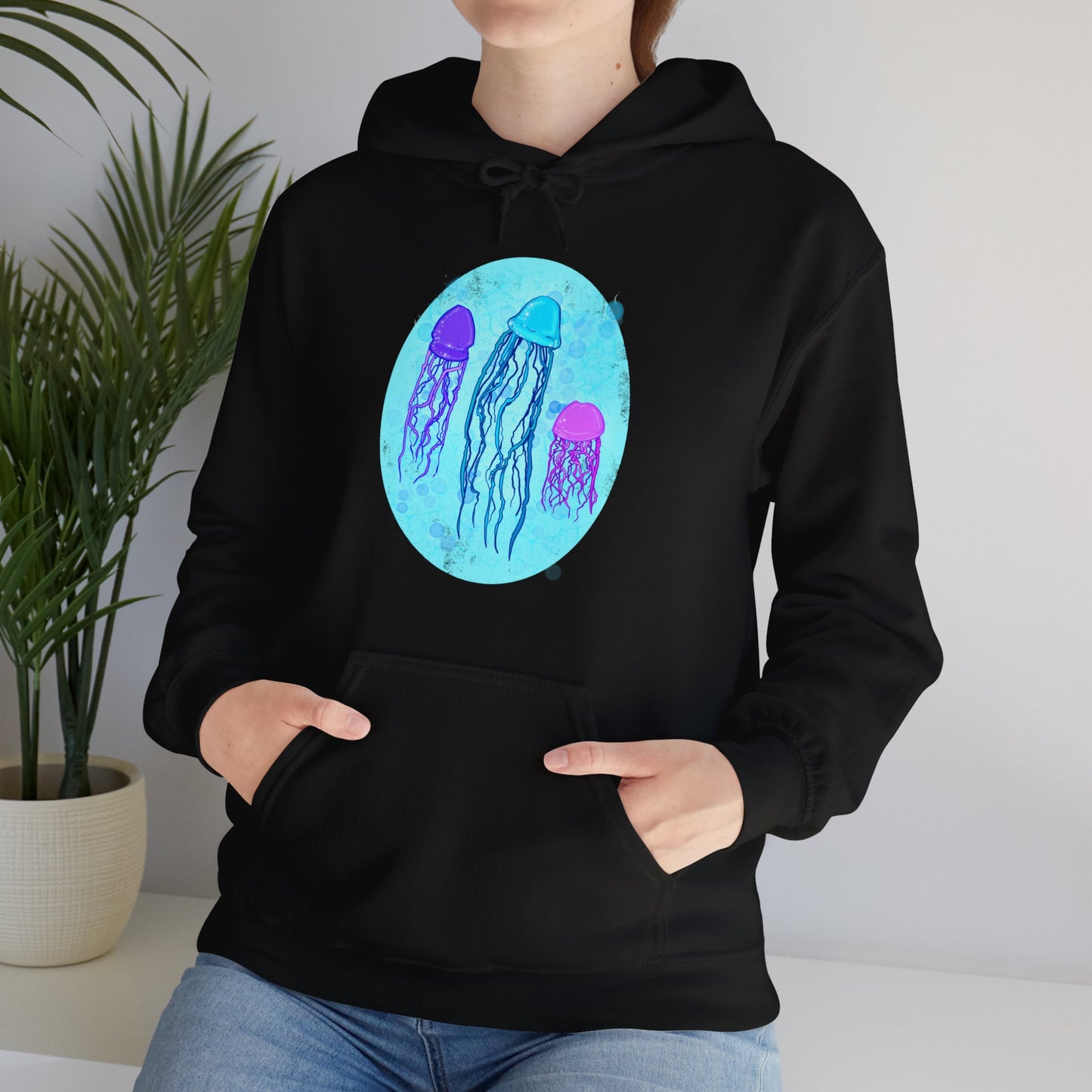 Jellyfish Varieties Unisex Heavy Blend Hooded Sweatshirt