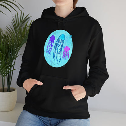 Jellyfish Varieties Unisex Heavy Blend Hooded Sweatshirt