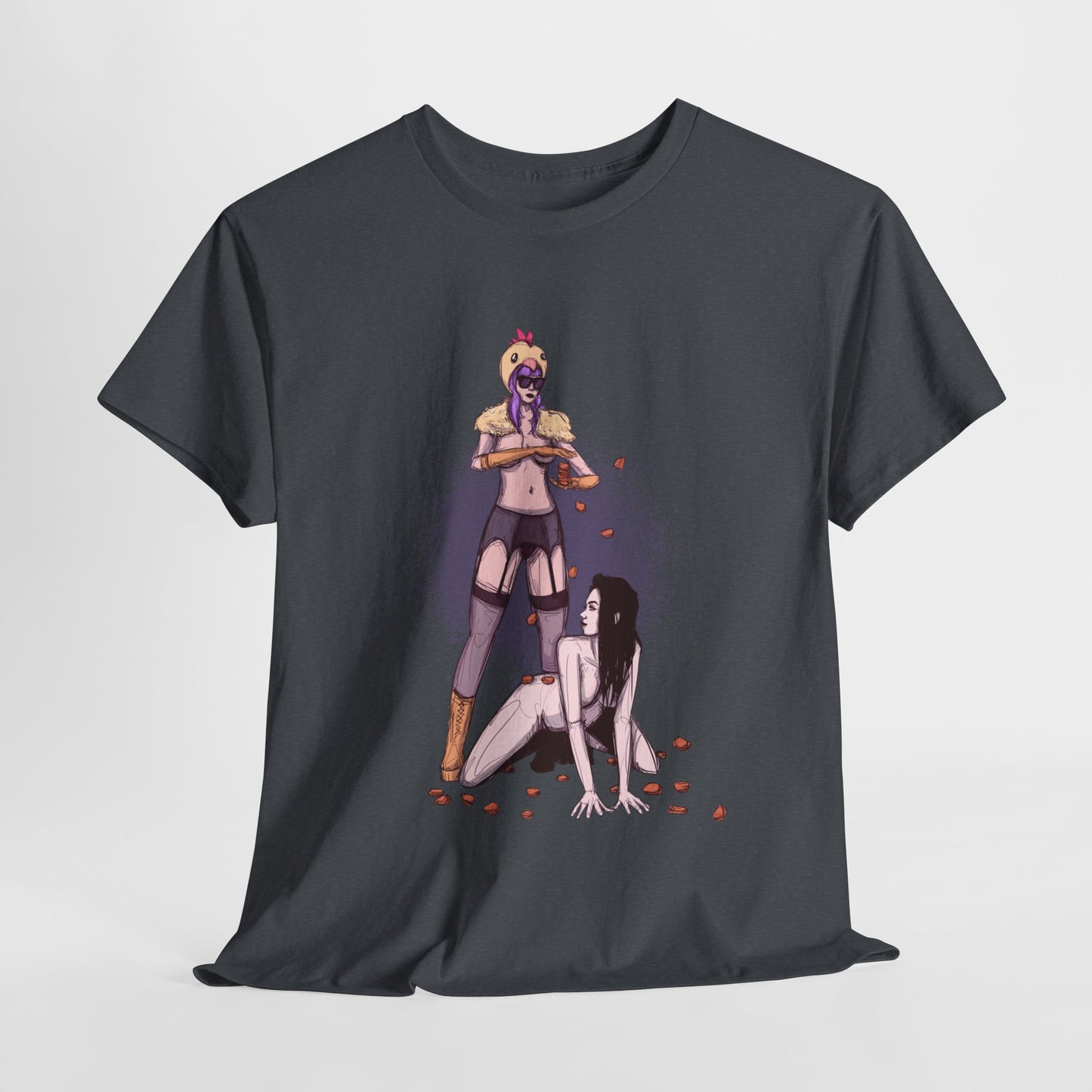 Chicken Nugget Rain Unisex Heavy Cotton Tee