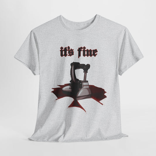 Fluid Leak Robot Unisex Heavy Cotton Tee
